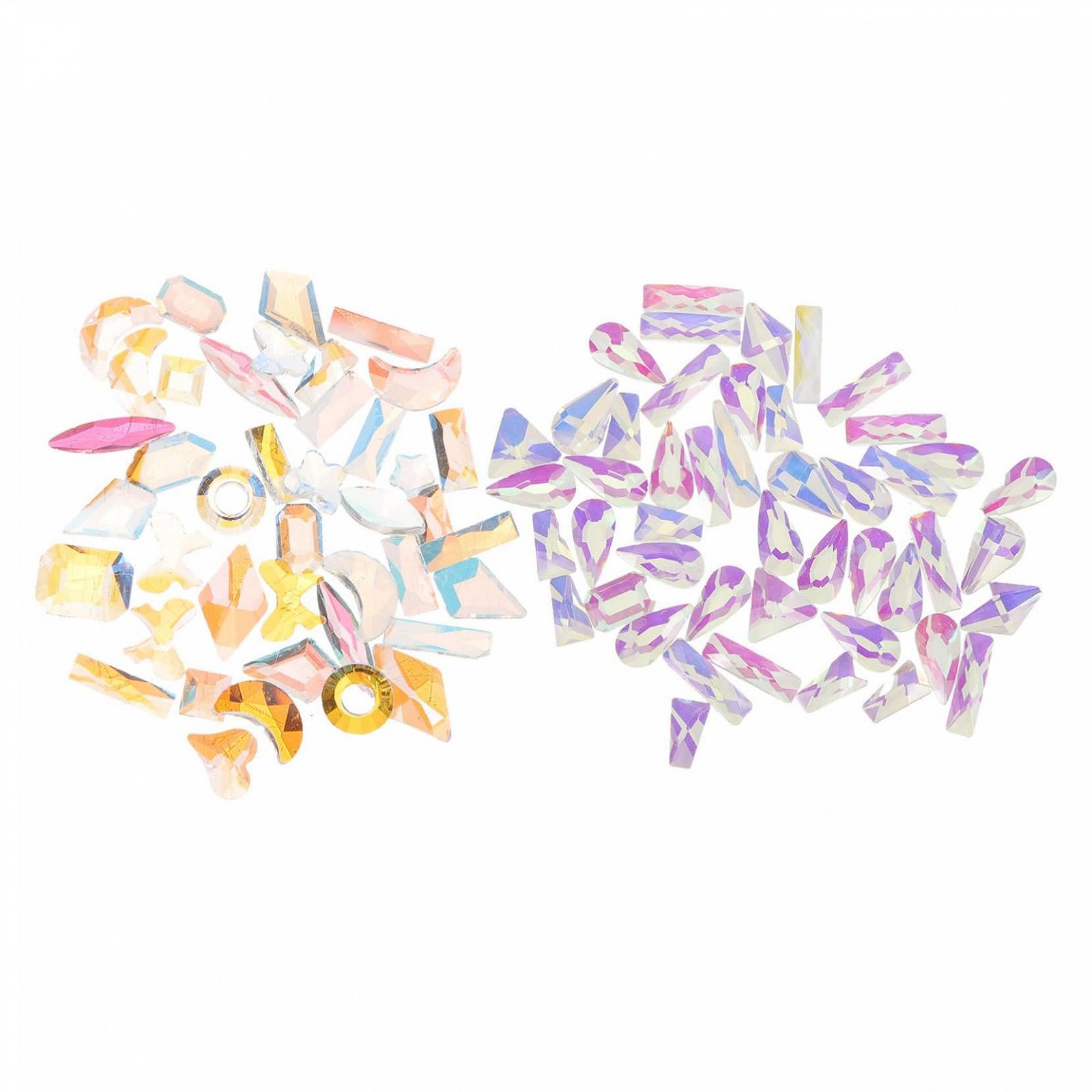 Стразы для ногтей WOONEKY Набор украшений для маникюра для женщин, маленькие драгоценные камни для ногтей, аксессуары для ногтей, фото №1