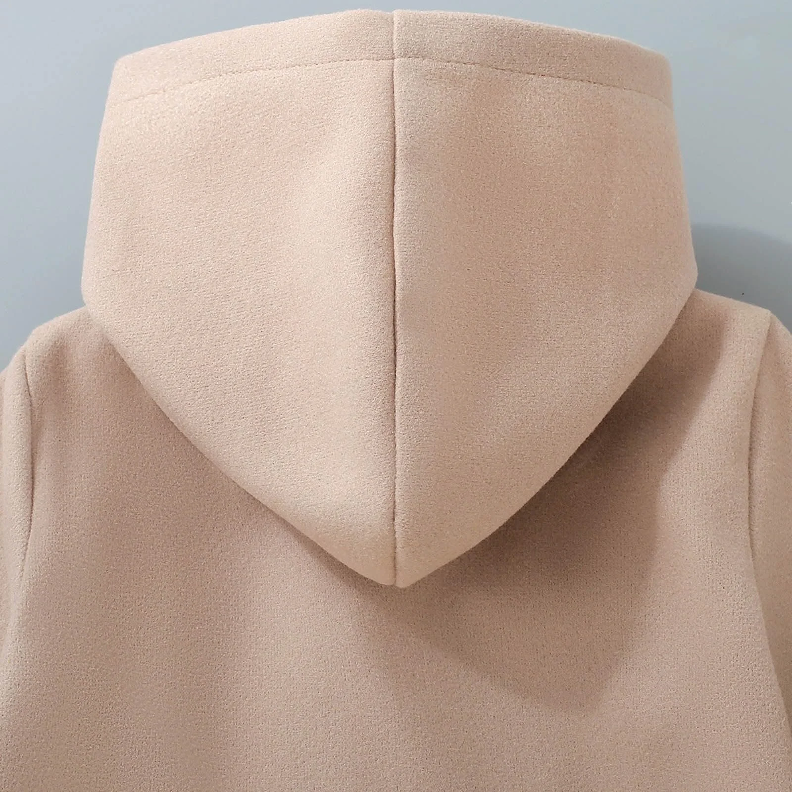 Девочки Толстовка Зимнее пальто для подростков Пуговицы Тренч с капюшоном Однотонная ветровка Длинный рукав Зимнее пальто Ветровка с карманами Осенняя зимняя куртка с капюшоном Школьная спортивная одежда, фото №4