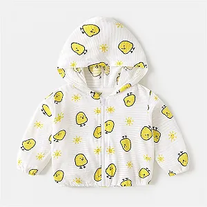 Легка куртка для хлопчиків та дівчаток Mjjsk з капюшоном, м'яка, тонка, сонцезахисна, на блискавці, дихаюча synthetic.ua - Фото 1