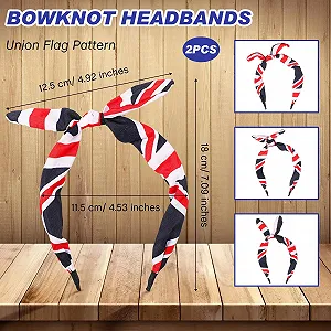 Набір обручів для голови з бантом synthetic.ua - Фото 1