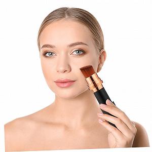 Набор кистей для макияжа minkissy, 2 шт., телескопическая кисть, плоская кисть для основы, дорожная кисть для макияжа, кисть для жидкой основы, кисть для макияжа, набор косметических кистей, кисть для смешивания основы synthetic.ua - Фото 1