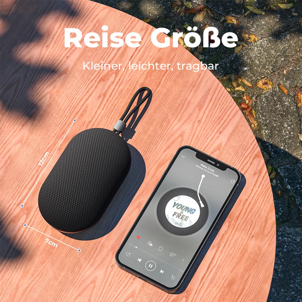 Колонка VOSFFEL Music Box IPX7 Bluetooth Speaker Small Waterproof Portable Wireless Bluetooth USB з SD Card, фото №7