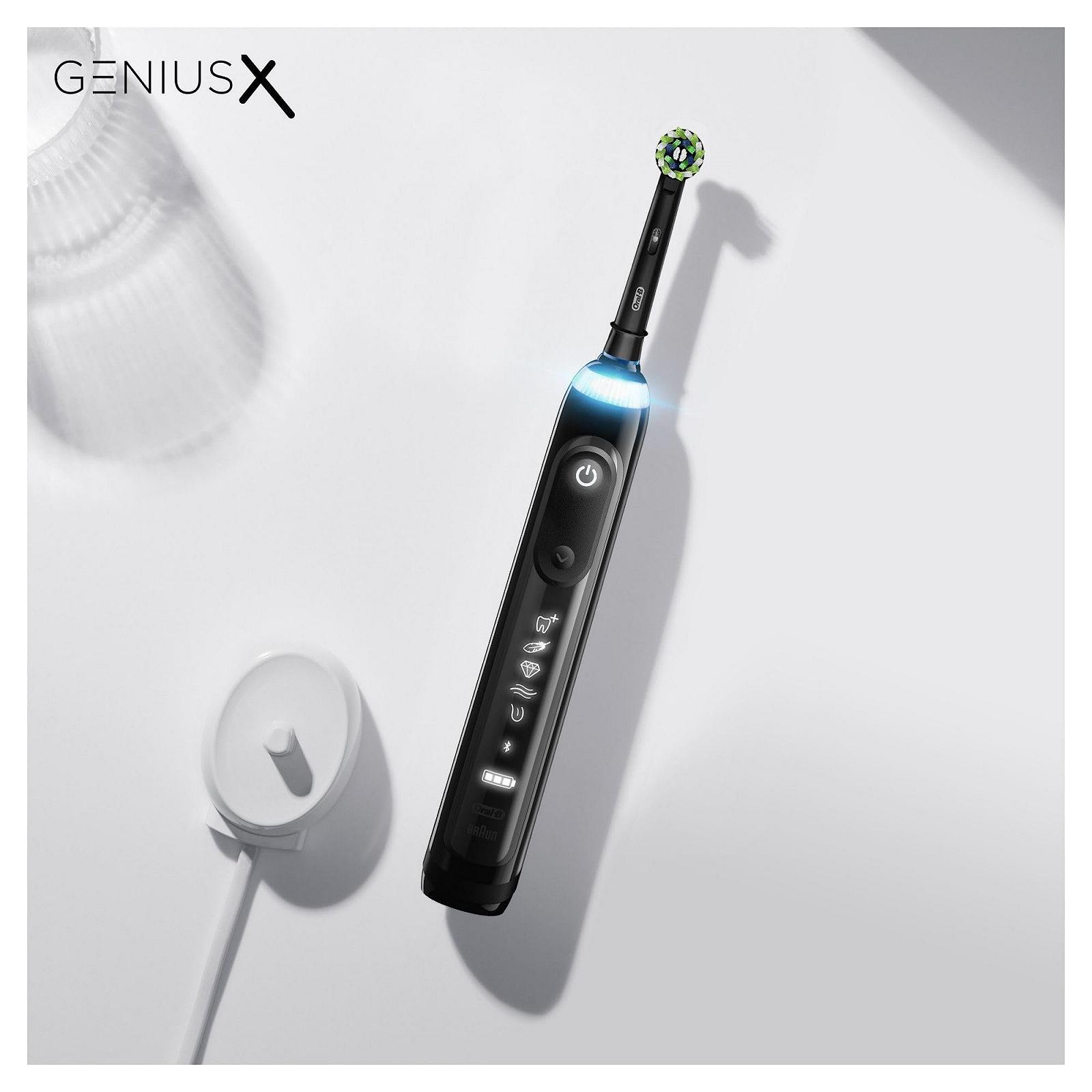 Електрична зубна щітка Oral-B Genius X 6 режимів Bluetooth Чорна, фото №4