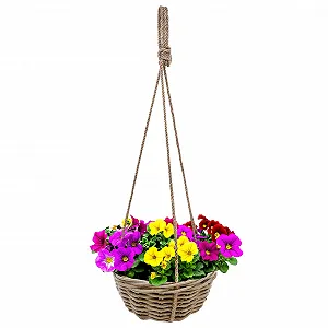 Корзина подвесная Rattan shabby chic 30 см натуральный - Фото 1