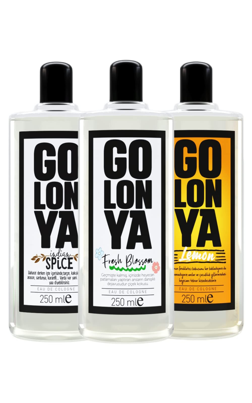 Golonya Kolonya Fresh Blossom Lemon Spice Eau de Cologne Унисекс 3 x 250 ml, фото №1