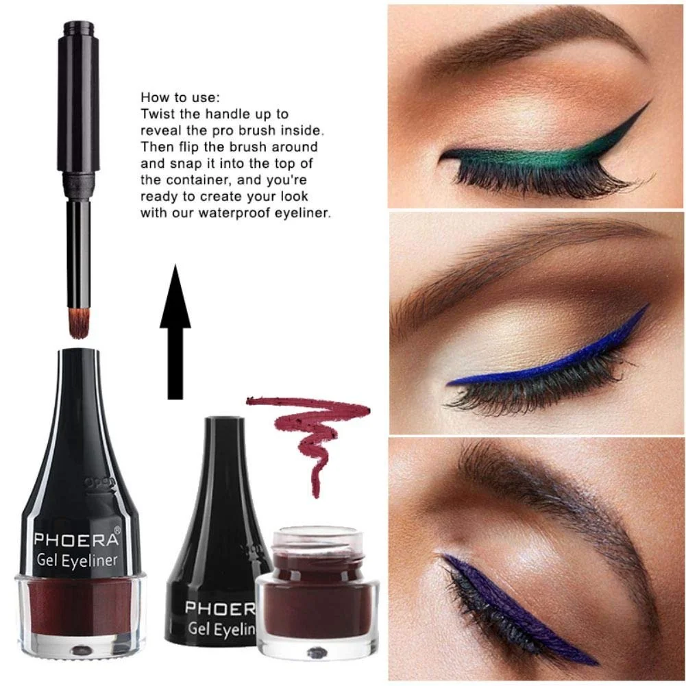 Підводка для очей Allbestaye, кольорова, гелева, матова, водостійка, фото №3