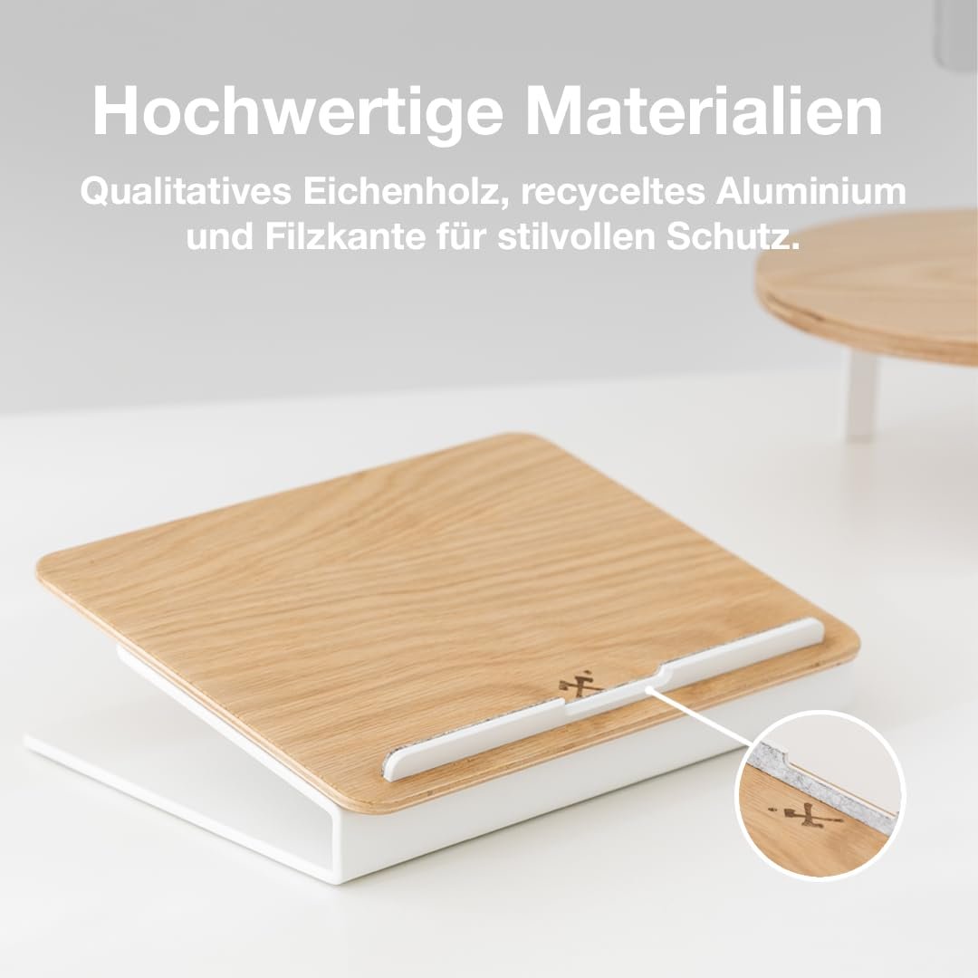 Підставка для ноутбука Woodcessories Wood Сумісна з 10 - 16 дюймовими MacBook, ергономічна з дуба, фото №3
