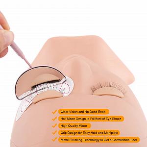Зеркало Lash Extension Supplies Half Moon для нарощування вій Нержавіюча сталь Велике synthetic.ua - Фото 1