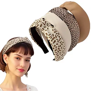 Набір обручів на голову 4 шт, Леопардовий принт - Фото 1