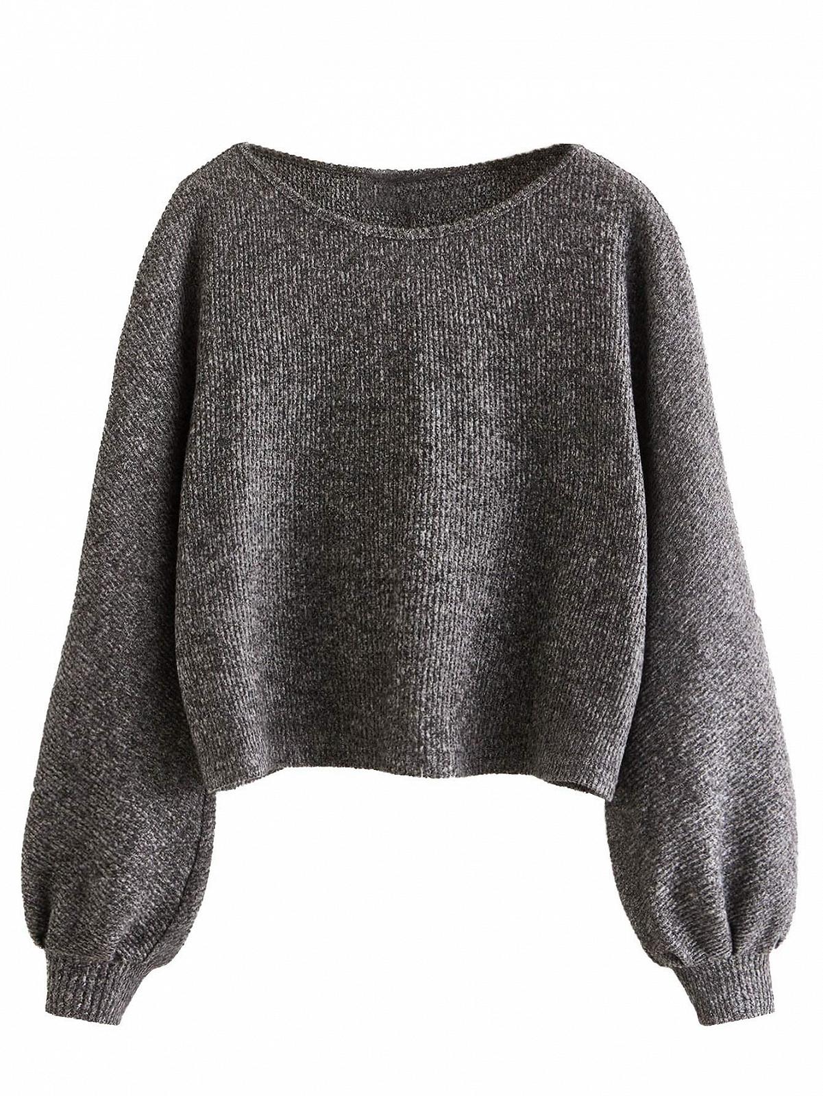 Футболка SweatyRocks Женская Повседневная В рубчик, вязаная, с рукавом реглан, длинным рукавом, укороченный топ, фото №1 Футболка SweatyRocks Женская Повседневная В рубчик, вязаная, с рукавом реглан, длинным рукавом, укороченный топ, фото №1