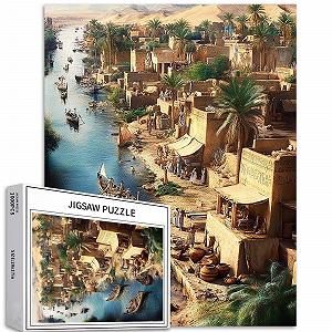 Пазл Ancient Egyptian Village Adobe Construction Scene 1000 элементов 70 x 50 см - Фото 1