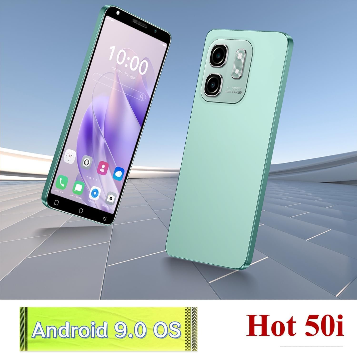 Смартфон Hot50Pro 5.0 дюйма HD 16GB ROM 3500mAh White, фото №6