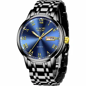 Часы Мужские LIGE Синий - Фото 1