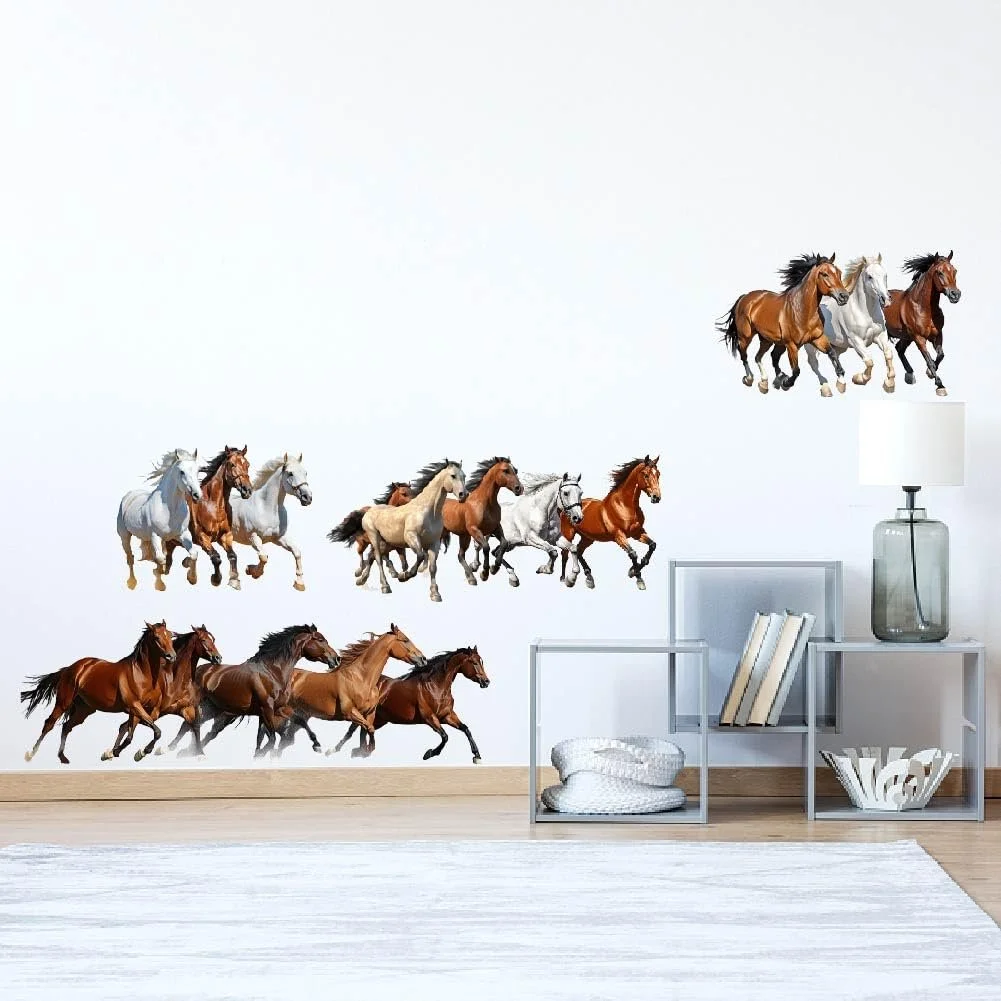 Наклейки на стіну SUPERDANT Horses Herd 3 листи Вінілові Водонепроникні, фото №3 Наклейки на стіну SUPERDANT Horses Herd 3 листи Вінілові Водонепроникні, фото №3