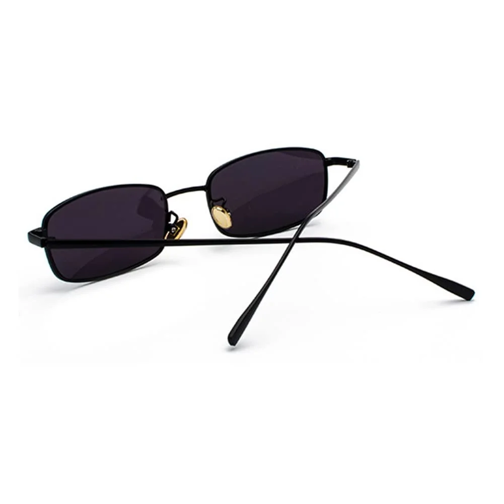 Классические прямоугольные солнцезащитные очки eiTurlutz Ретро Тонкая металлическая оправа Винтажные, фото №2