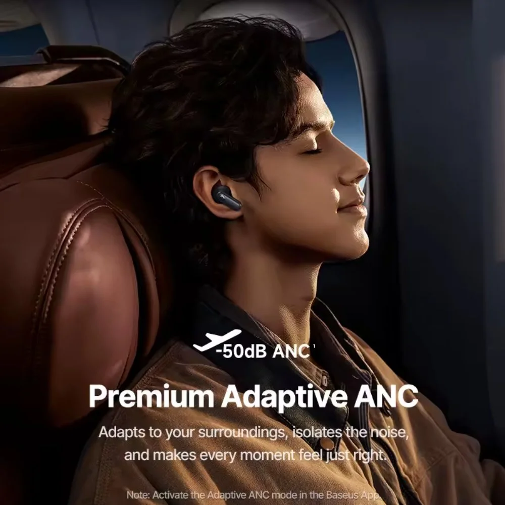 Наушники Baseus Inspire XP1 Dolby Audio ANC BT6.1 Sound by Bose Black, фото №4 Наушники Baseus Inspire XP1 Dolby Audio ANC BT6.1 Sound by Bose Black, фото №4