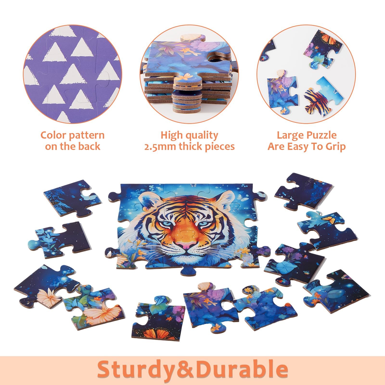 Пазл 6-20 элементов крупные простые цветные детали для пожилых людей, фото №3