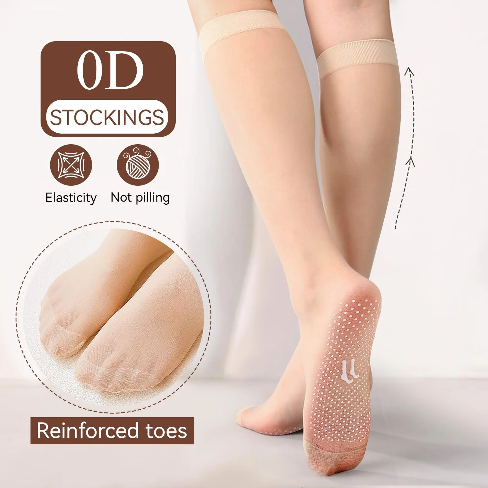 Панчохи Жіночі Нековзні - 2 Пари Ультратонкі Міцні Нейлонові Панчохи Жіночі, фото №2 Панчохи Жіночі Нековзні - 2 Пари Ультратонкі Міцні Нейлонові Панчохи Жіночі, фото №2