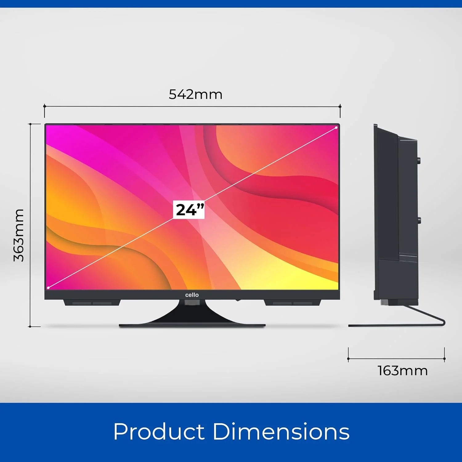 Телевізор 24" Cello C2424WS / HD / 60 Гц / LCD / Smart TV / Wi-Fi / Bluetooth / T2, фото №3