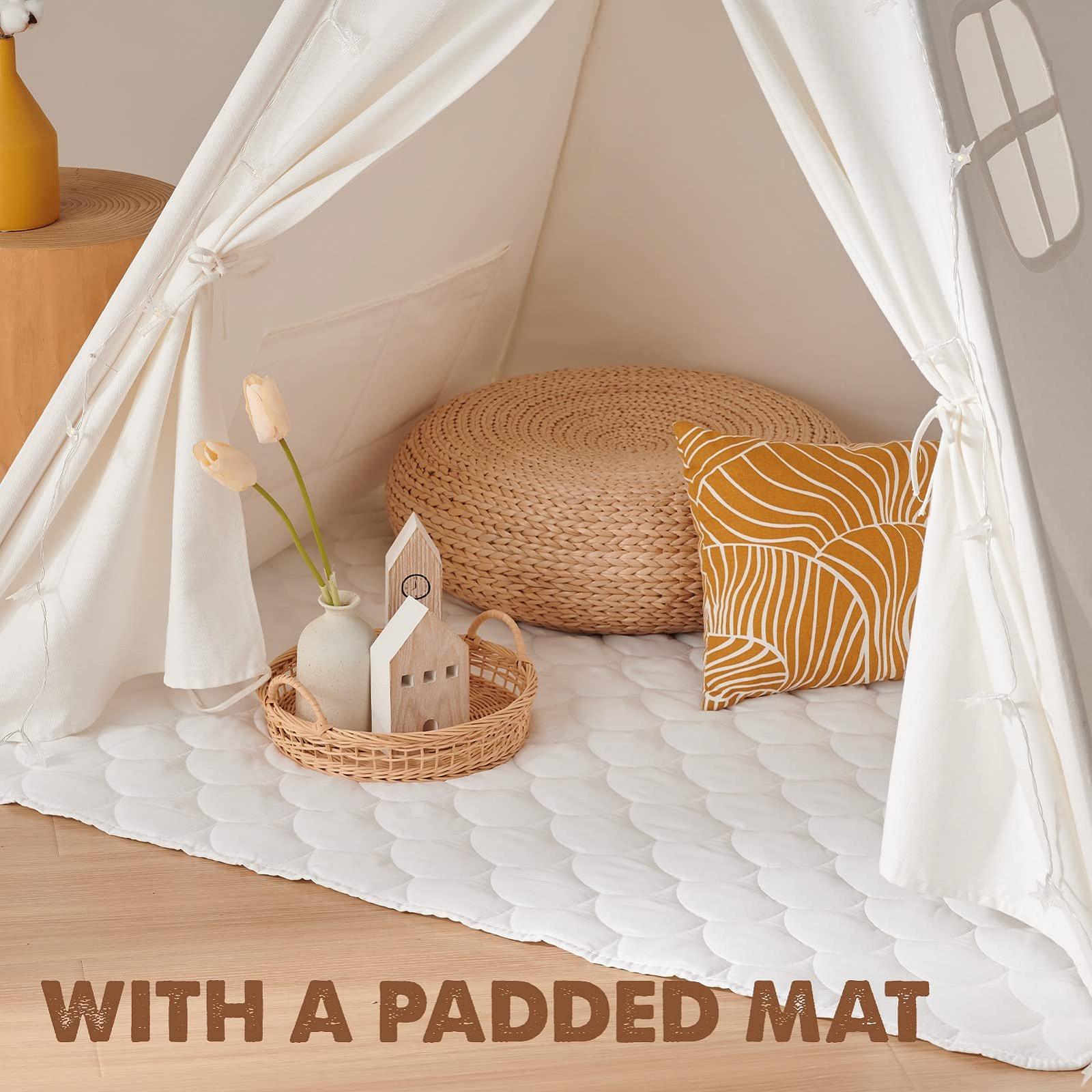 Игровой тент Tipi Tiny Land с сумкой для хранения, детский тент из хлопкового полотна, фото №6