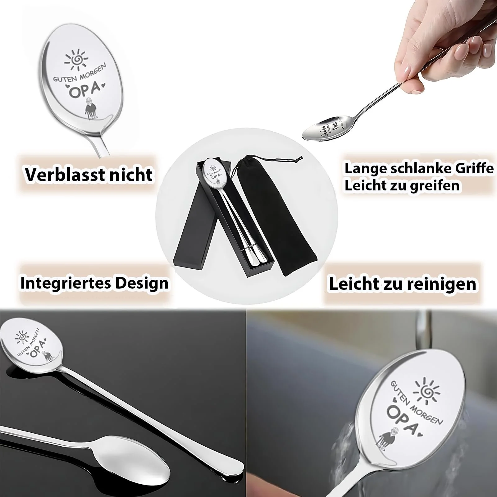 Ложка Кавова з гравіюванням Theme Grandpa Grandma, фото №4 Ложка Кавова з гравіюванням Theme Grandpa Grandma, фото №4