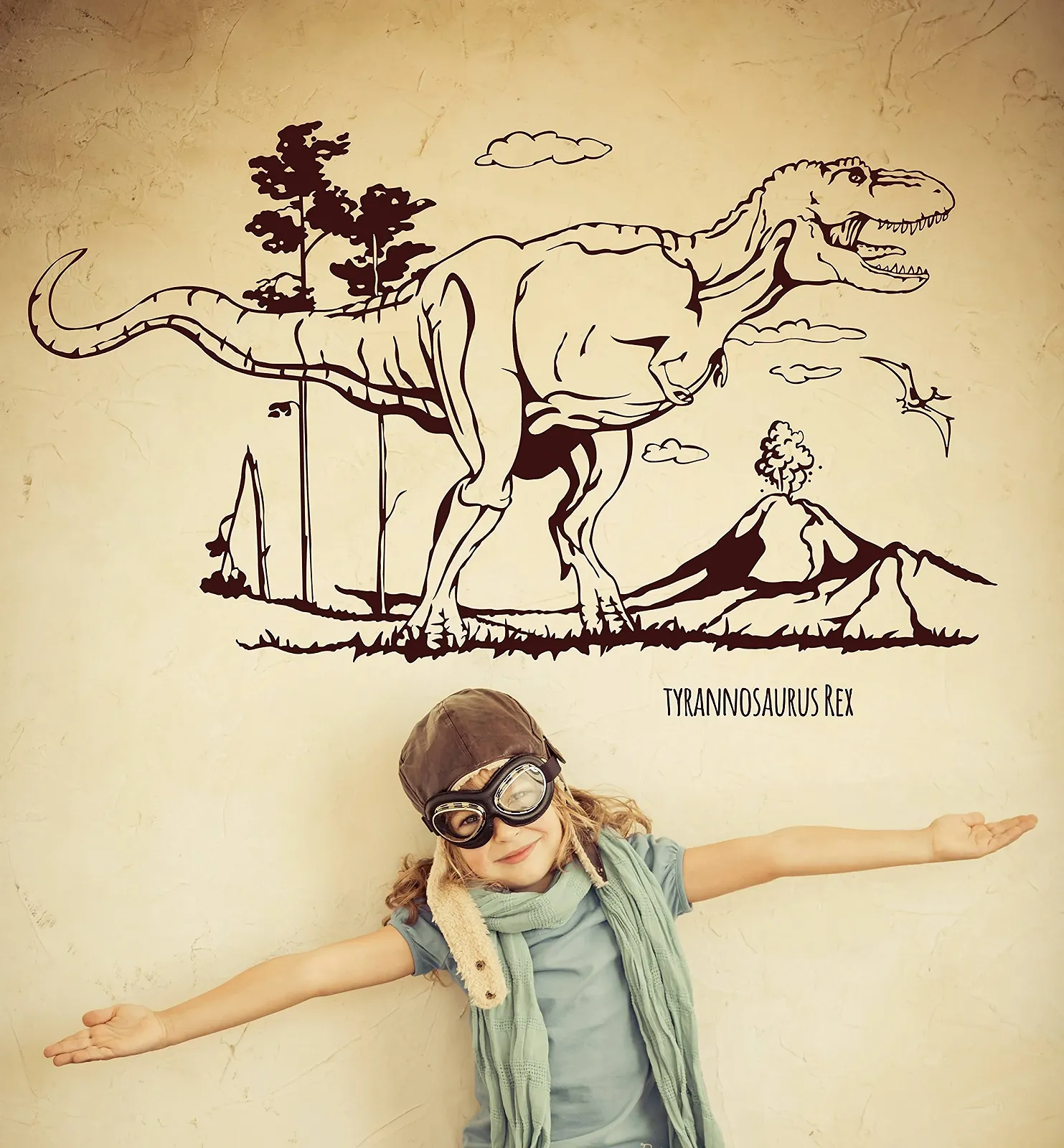 Наклейка на стіну Dino T-Rex Tyrannosaurus Rex M1594, фото №5 Наклейка на стіну Dino T-Rex Tyrannosaurus Rex M1594, фото №5