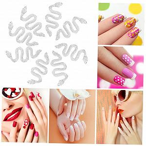 Украшения для ногтей Змея Beavorty 120 шт. со стразами для маникюра, для творческого дизайна ногтей и DIY проектов synthetic.ua - Фото 1