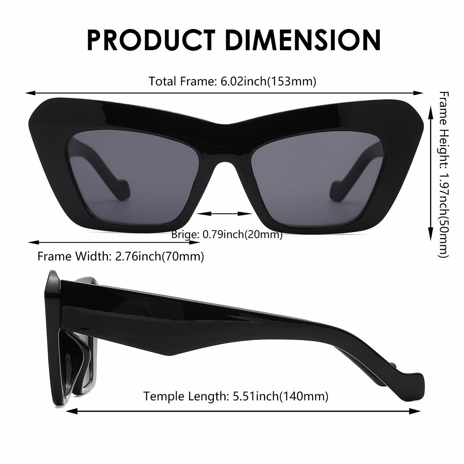 Вінтажні квадратні сонцезахисні окуляри котяче око Pro Acme для жінок та чоловіків, 70-ті, фото №4