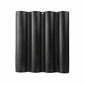 Форма для випікання хліба 4 секції хвиляста чорна - Фото 1