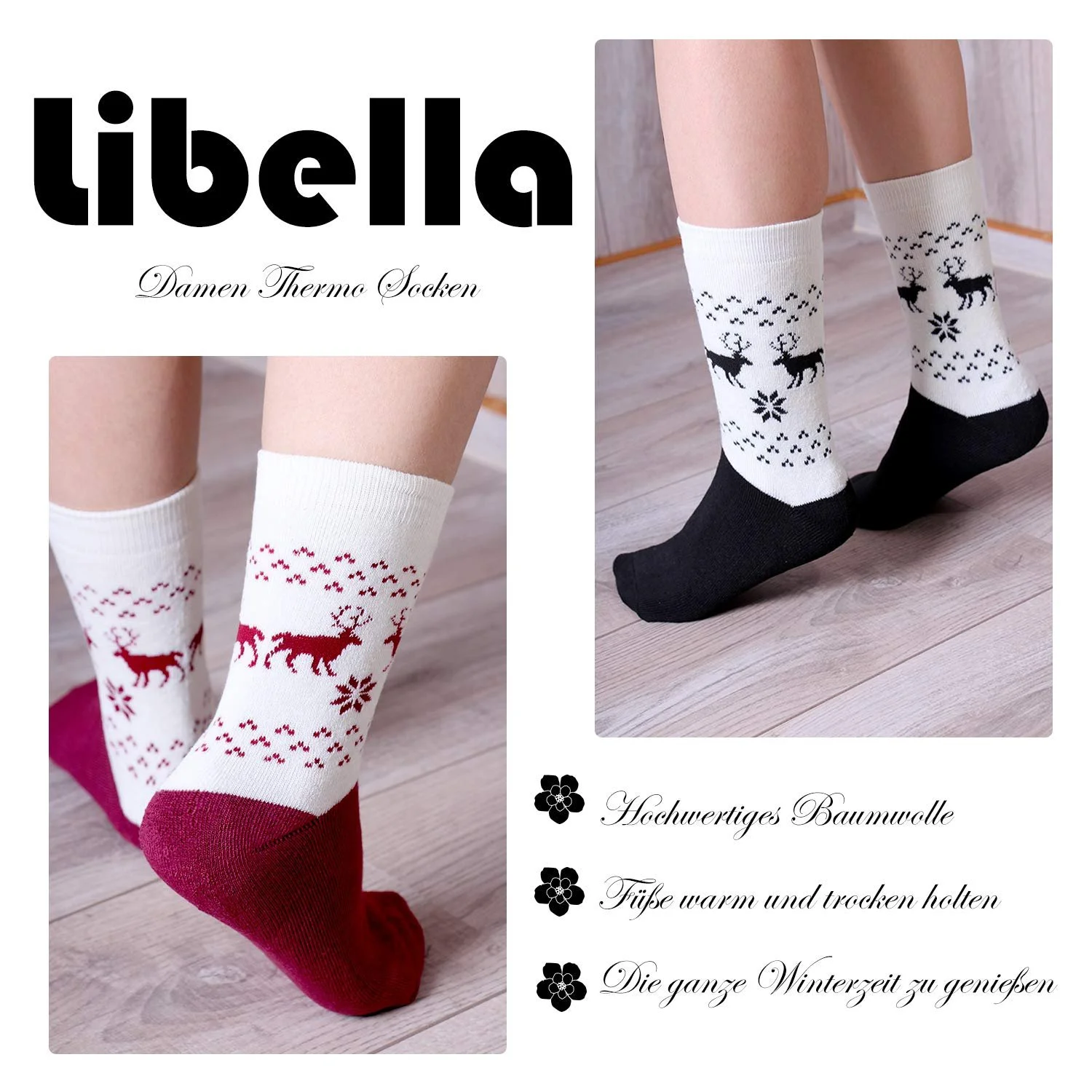 Термоноски женские Libella 92214 зимние хлопковые, 6/12 пар, фото №5