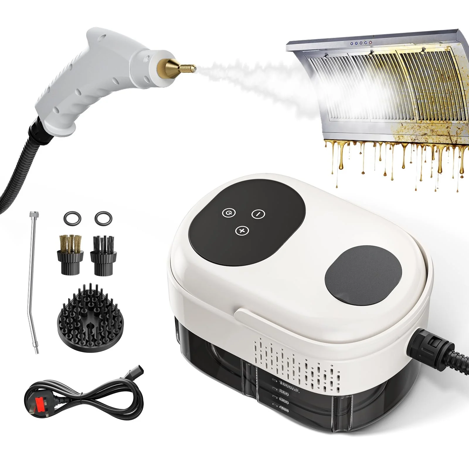 Пароочисник 2500 W 3 щітки 6 режимів 1100 ml, фото №1