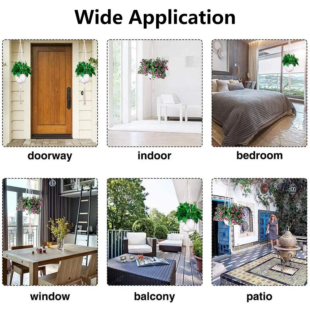 Набор подвесных корзин макраме CYH 6 шт., фото №7