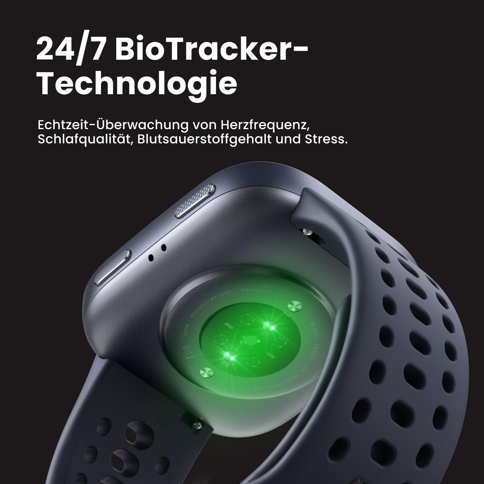Смарт-годинник Amazfit Bip 6 46мм, AMOLED 1.97", GPS, Bluetooth дзвінки, функції для тексту, відстеження здоров'я, фітнесу та сну, 140+ режимів тренувань, 5 ATM, фото №4