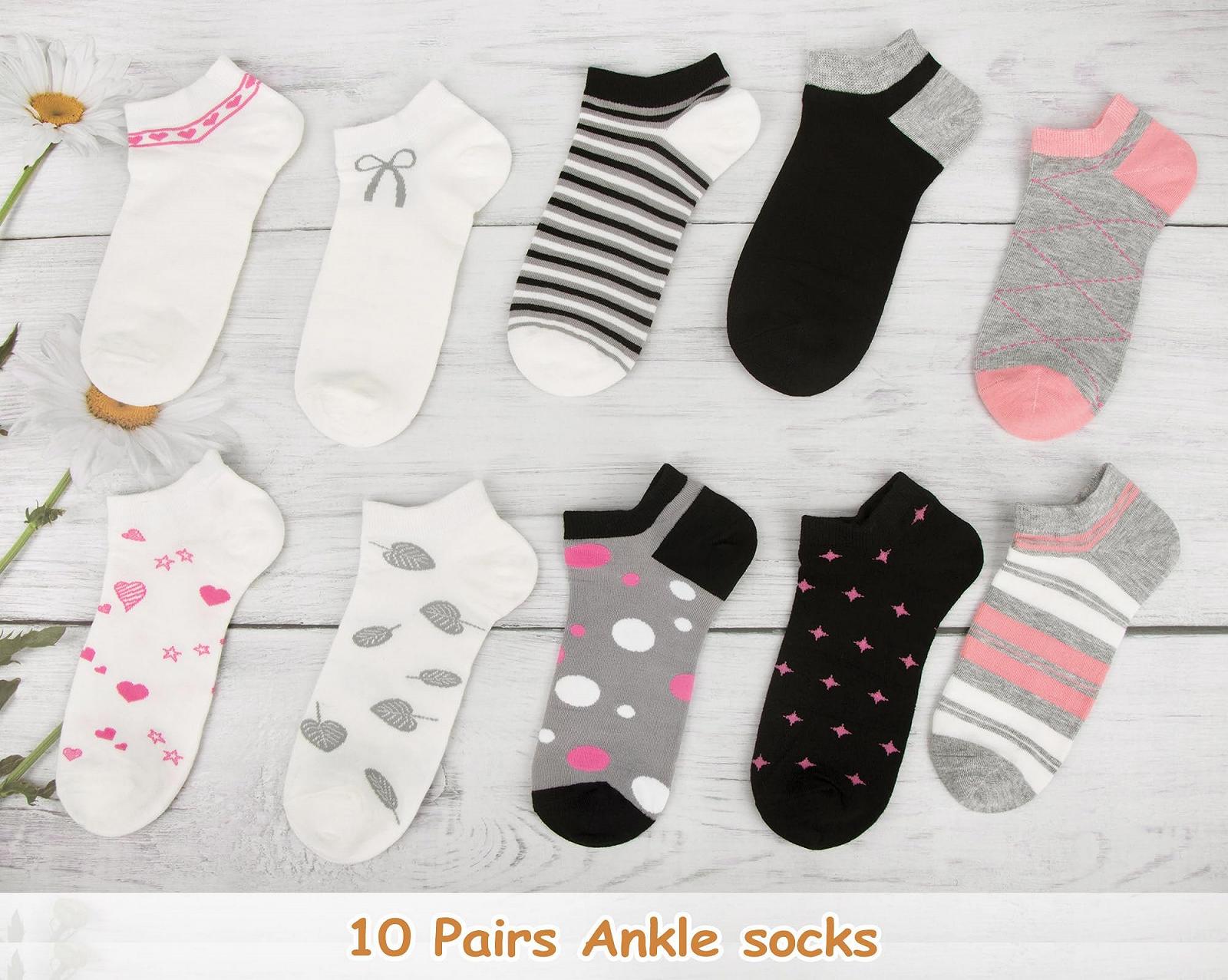 Женские носки в рубчик с разноцветными полосками, горошком и сердцем, мягкие и дышащие, One Size, фото №4