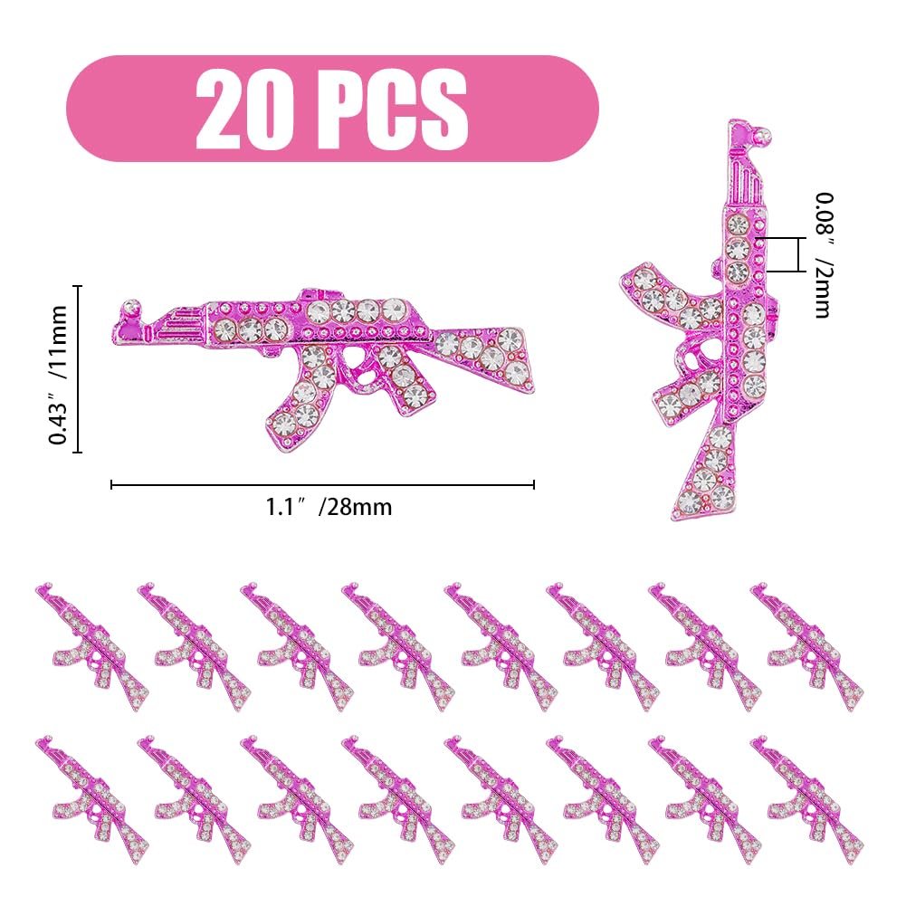 Пачка з 20 блискучих страз для нігтів Міцний сплав, фото №2