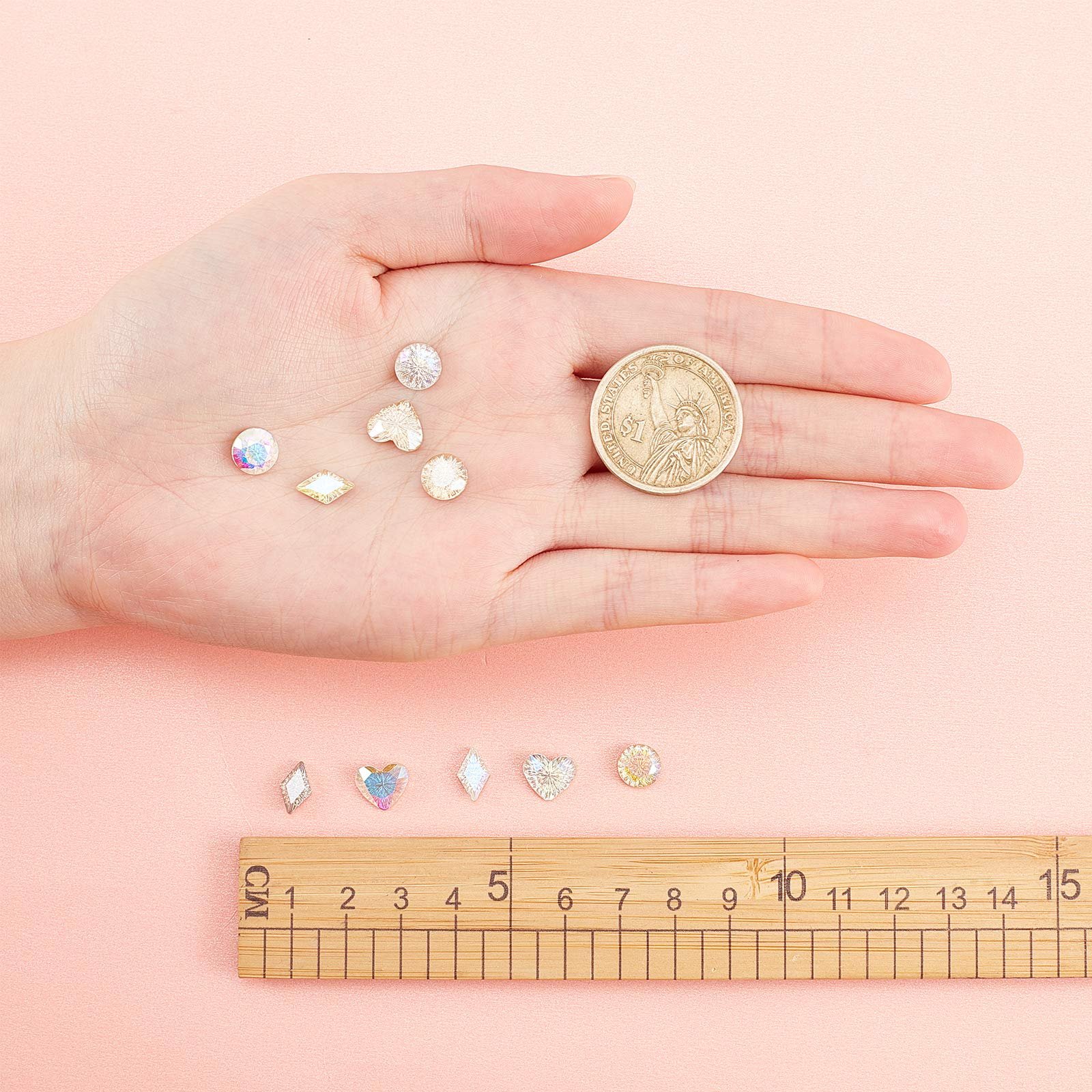 Кришталеві NICENEEDED, Різнокольорові металеві камінці для 3D дизайну, фото №3