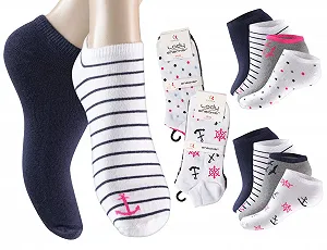 8 пар жіночих шкарпеток для тренувань з морськими елементами - Фото 1