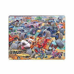 Пазл-рамка Larsen PG5 Exciting Monster Truck Race 35 деталей - Фото 1