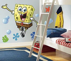 Наклейки на стіну RoomMates SpongeBob Giant Вінілові 23 шт. synthetic.ua - Фото 1