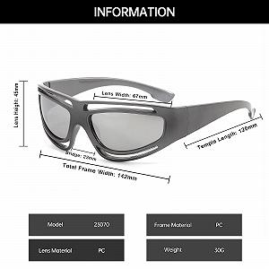 Спортивні окуляри YAMEIZE Futuristic UV400 synthetic.ua - Фото 1