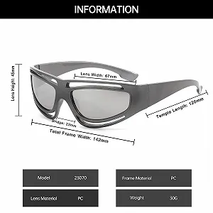 Спортивные очки YAMEIZE Futuristic UV400 synthetic.ua - Фото 1