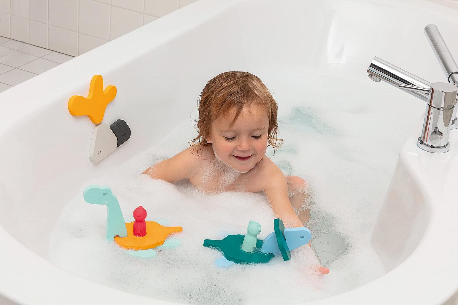 Пазл для ванної QUUT Dino World Friends Подарунок: Екологічно чиста розвиваюча іграшка для ванни безпечна, міцна і ідеальна для малюків від 0 місяців, фото №7 Пазл для ванної QUUT Dino World Friends Подарунок: Екологічно чиста розвиваюча іграшка для ванни безпечна, міцна і ідеальна для малюків від 0 місяців, фото №7