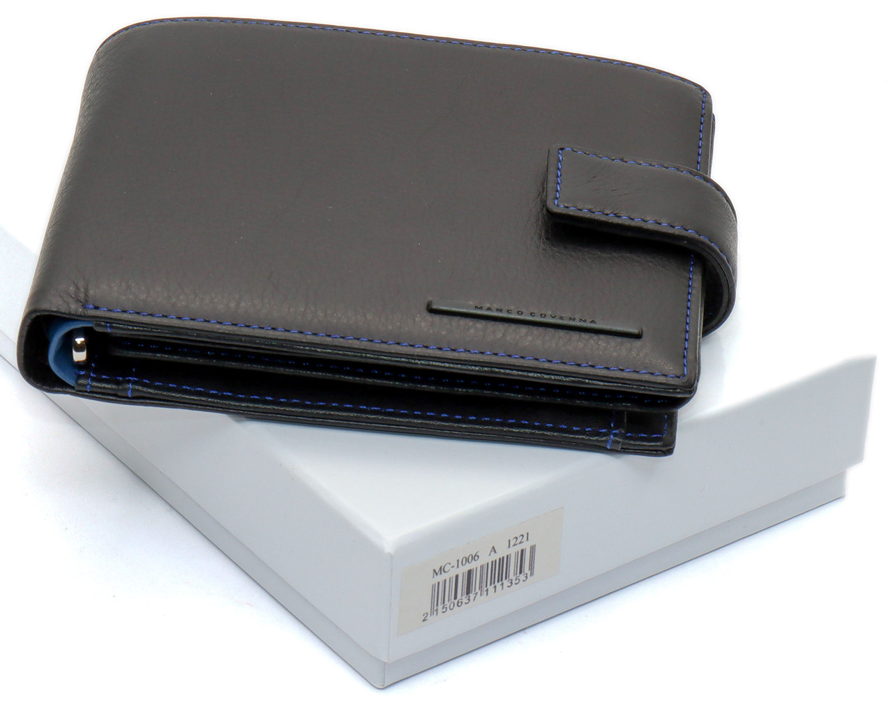 Черный стильный мужской кошелек с блоком для документов из натуральной кожи Marco Coverna MC-1006 A 1221, фото №2 Черный стильный мужской кошелек с блоком для документов из натуральной кожи Marco Coverna MC-1006 A 1221, фото №2