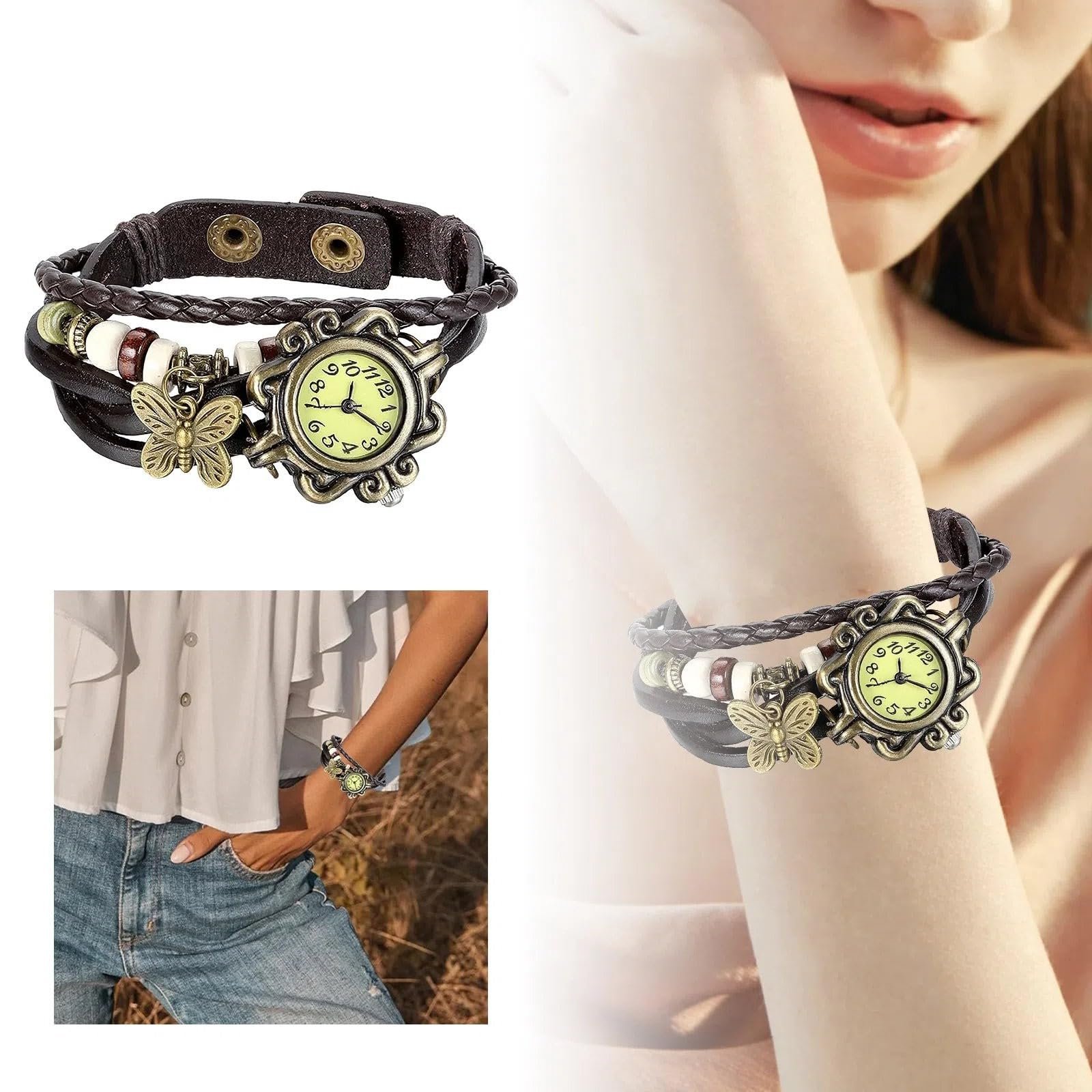 Женские часы Generisch Кварцевые Аналоговые Винтажные Подвеска Наручные часы Ручной работы Плетеные Повседневные Мужские Женские Модные часы, фото №3 Женские часы Generisch Кварцевые Аналоговые Винтажные Подвеска Наручные часы Ручной работы Плетеные Повседневные Мужские Женские Модные часы, фото №3