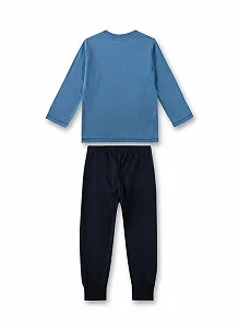 Пижама Sanetta для мальчиков длинная синяя synthetic.ua - Фото 1