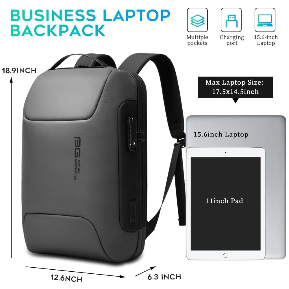 Рюкзак для ноутбука Bange Anti-Theft 15.6" с USB-портом Черный / Серый, фото №5 Рюкзак для ноутбука Bange Anti-Theft 15.6" с USB-портом Черный / Серый, фото №5