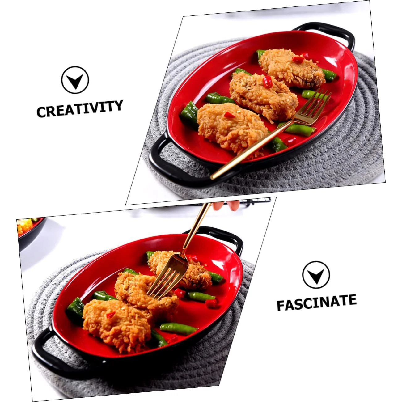 Форма для запікання GALPADA керамічна, прямокутна, з подвійними ручками, антипригарна, фото №6