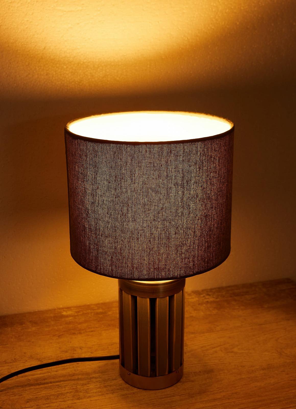 Настільна лампа BRUBAKER 33 см Дерево/Метал Сіра, фото №2