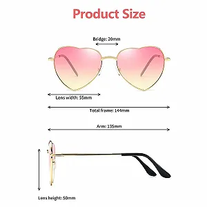 Сонцезахисні окуляри Серце Метал Ретро Форма серця synthetic.ua - Фото 1