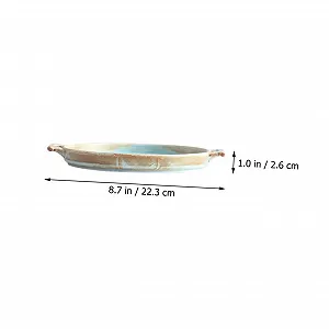 Форма для выпечки TOYANDONA Керамическая круглая с двойной ручкой термостойкая для духовки пищевой материал synthetic.ua - Фото 1